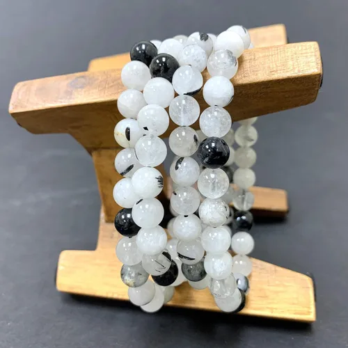 Miniatura 264 de Gem Avenue Handmade Round Bead Stretch Bracelet Unisex Natural Stone Beaded Jewelry for Men & Women, Elastic Wristband for Daily Wear