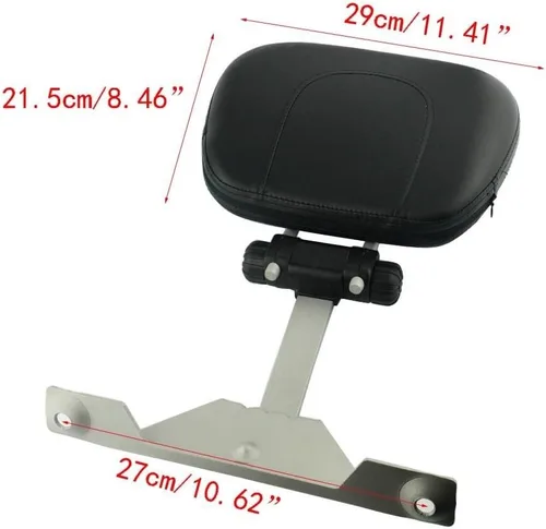 Miniatura 2 de Negro Motocicleta Rider asiento conductor respaldo cojín apto para BMW R1200GS R 1200 GS ADV 2013-2016 2014 2015