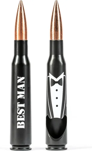 Regalos para el mejor hombre para boda – Grabado 'BEST MAN' 50 Cal abrebotellas I Best Man Propuesta regalo I Will You Be my Best Man Gifts