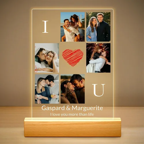 Miniatura 23 de Marco de fotos personalizado con luz nocturna, marcos de fotos personalizados con foto, marco de fotos personalizado, regalos de cumpleaños