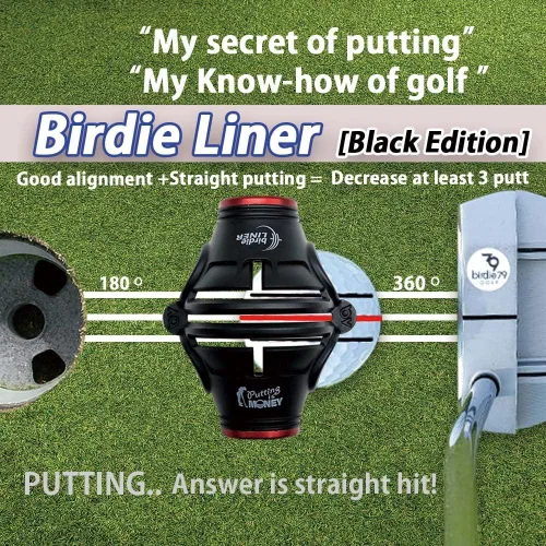 Miniatura 5 de BIRDIE79 360-Degree Golf Ball Marker Alignment Tool Kit with 3-Color Pens and Gift Box.