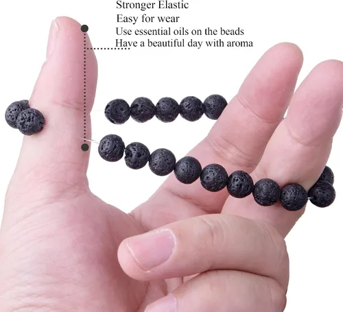 Miniatura 4 de WRCXSTONE - Pulsera elástica de cuentas de cristal curativo de 8mm.
