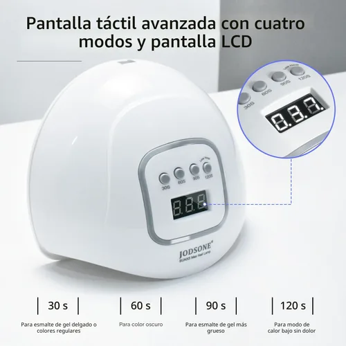 Miniatura 2 de JODSONE Lámpara de uñas LED U V, secador de uñas para esmalte de gel, luz LED con sensor automático y 4 temporizadores