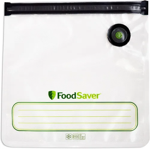 Miniatura 5 de FoodSaver Bolsas reutilizables con cremallera al vacío de 1 cuarto y galón, 26