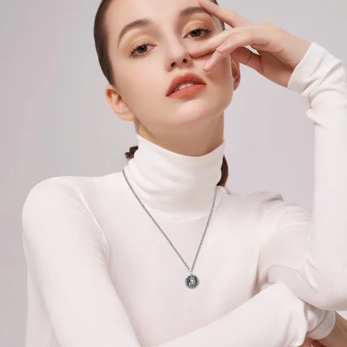 Miniatura 288 de Collar con colgante de plata de ley 925 con medalla de San Patrón, joyería religiosa para hombres y mujeres, con cadena de acero inoxidable 316L