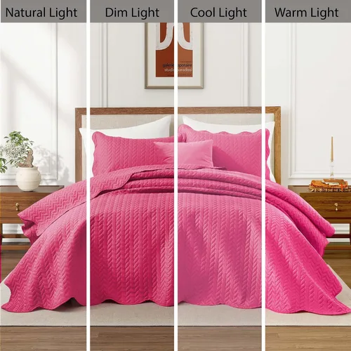 Miniatura 257 de MOONLIGHT20015 Edredón tamaño King (106 x 96 pulgadas) con 2 fundas de almohada (20 x 36 + 2 pulgadas) para todas las estaciones, juego de cama Azul