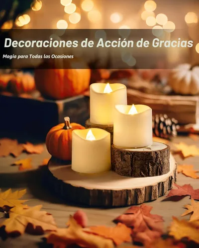 Miniatura 6 de Homemory Paquete de 12 velas votivas LED sin llama, temporizador de larga duración, funciona con pilas, con temporizadores, 6 horas de encendido