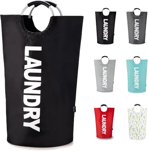 Caroeas - Cesta para la colada (capacidad de 90 litros, 13 colores), impermeable, bolsa de lavandería con asas acolchadas, cesta para la ropa, se