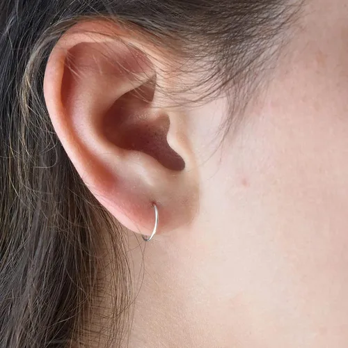 Miniatura 4 de Aretes de aro de plata para cartílago, pequeño, para mujeres, hombres, niñas, 3 pares de aretes de plata esterlina 925, hipoalergénicos, Tragus