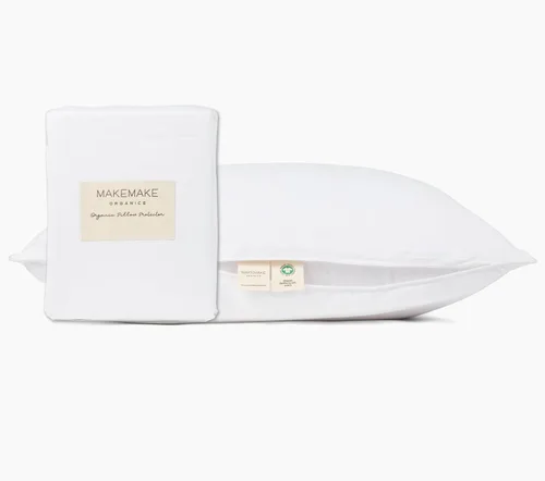 Miniatura 10 de MakeMake Organics Juego de 2 fundas de almohada orgánicas de algodón orgánico con certificación GOTS, con cremallera, transpirable, no tóxica, se