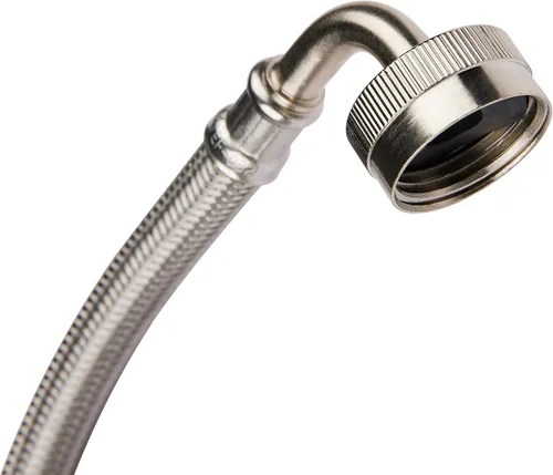 Miniatura 4 de EFIELD - Mangueras de acero inoxidable prémium para lavadora con codo de 90 grados, líneas de suministro de entrada de conexión de agua a prueba
