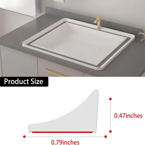 Miniatura 2 de Presa de agua para umbral de ducha, barrera impermeable de silicona autoadhesiva para baño y cocina, ducha, protección para separación seca y Blanco