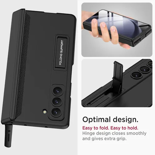 Miniatura 7 de Miimall Funda compatible con Samsung Galaxy Z Fold 5, [bisagra magnética de protección completa] [protector de pantalla integrado]