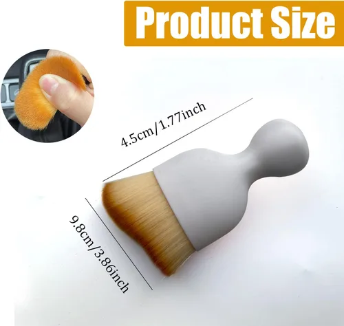 Miniatura 2 de Pincuttee Cepillo de detalles de coche para interior, kit de cepillo para detalles de automóvil, cepillo de cerdas suaves, herramienta universal