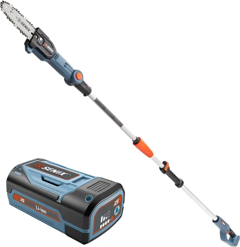 Miniatura 11 de SENIX CSPE6.5-M Sierra de poste eléctrica manual con cable de 6.5 amperios con barra y cadena Oregon de 8 pulgadas, sierra de cadena para podar