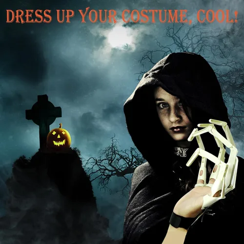 Miniatura 2 de Dedos articulados de Halloween con guantes, extensiones de dedos articuladas, manos de garra 3D, manos de esqueleto aterradoras para cosplay