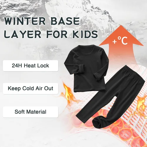 Miniatura 4 de American Trends Boys Thermal Underwear Set Toddler Long Johns Set Fleece Lined Base Layer Winter Thermals Sets for Kids