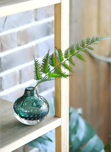 Miniatura 8 de CONVIVA Florero de cristal verde para flores, difusor de arte para ideas de junco, moderno, hecho a mano, pequeño, arreglo de decoración de otoño
