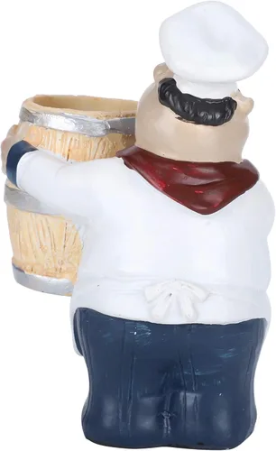 Miniatura 9 de Soporte para palillos de dientes, dispensadores de palillos de dientes, estatua de chef, soporte para palillos de dientes, dispensador de figura