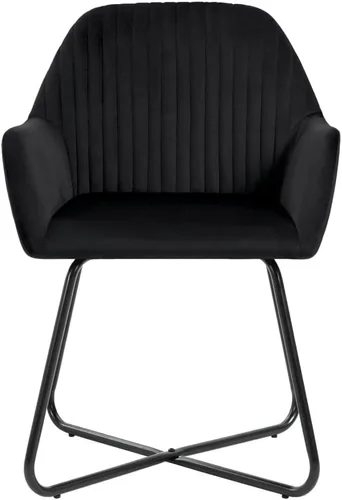 Miniatura 4 de Dining Chairs Set of 2, Black Velvet Upholstered Kitchen Chairs, Modern Design for Dining Room, Comfortable Seating, Easy Assembly