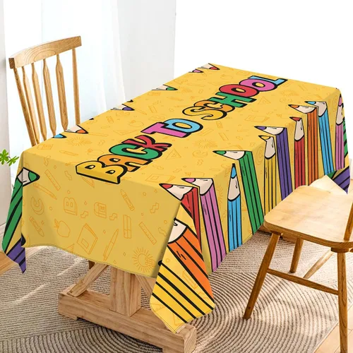 Hafangry Mantel de regreso a clases, para niños, estudiantes, primer día de escuela, decoración de fiesta de bienvenida, rectangular, cocina,