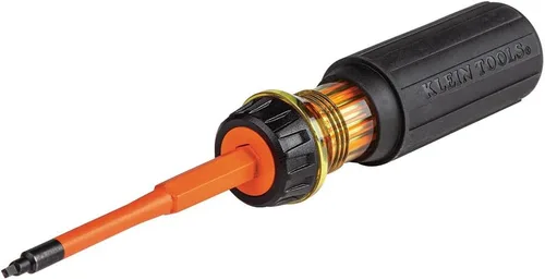 Miniatura 15 de Klein Tools 32288 Destornillador aislado, juego de destornilladores 8 en 1 con cuchillas intercambiables, 3 Phillips, 3 puntas ranuradas y 2 puntas