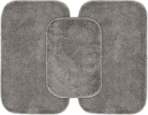 Miniatura 21 de Garland Rug 2 alfombras de baño tradicionales de nailon lavables color morado (17 x 24 pulgadas, 21 x 34 pulgadas), suaves, absorbentes y elegantes