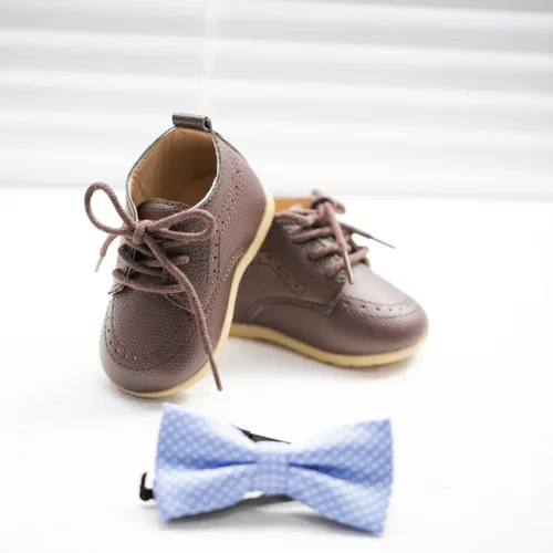Miniatura 6 de Meckior Mocasines clásicos de piel sintética para bebés, niños y niñas, zapatos de vestir Oxford para primeros pasos, zapatos planos para cuna