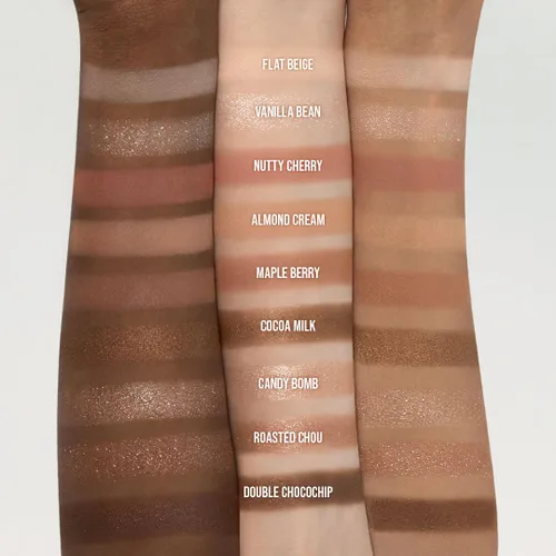Miniatura 6 de dasique - Paleta de sombras #01 Sugar Brownie, libre de crueldad, 9 tonos combinables en acabados mate suave y brillante con hermosas perlas