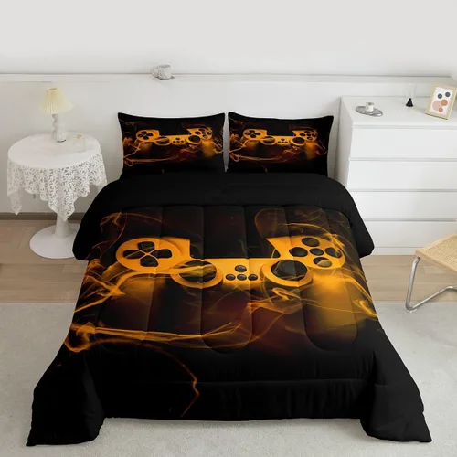 Miniatura 2 de Erosebridal Juego de edredón de videojuegos para niños y adolescentes, juego de ropa de cama de videojuegos, decoración del hogar para niños