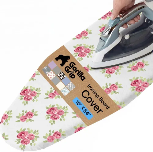 Miniatura 14 de GORILLA GRIP The Original - Funda y almohadilla para tabla de planchar, revestimiento de silicona, acolchado grueso resistente a la quemadura, Gris