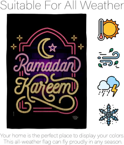 Miniatura 6 de Bandera ligera para casa de arpillera de Ramadán Kareem, musulmanes religiosos, iftares, oraciones, religión cristiana, decoración del mes, pancarta
