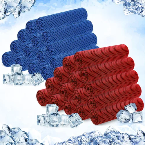 Miniatura 19 de Hosuly Paquete de 30 Toallas Refrescantes, 40"x12" Hielo Transpirables Suaves Frías Paño de Sudor Microfibra Paños de Entrenamiento para Gimnasio