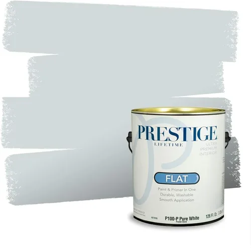 Miniatura 1298 de Pintura Exterior + imprimación PRESTIGE, todo-en-uno, 1 galón, acabado mate, color comparable al Valspar* Royal Gray* VS151-Gris real