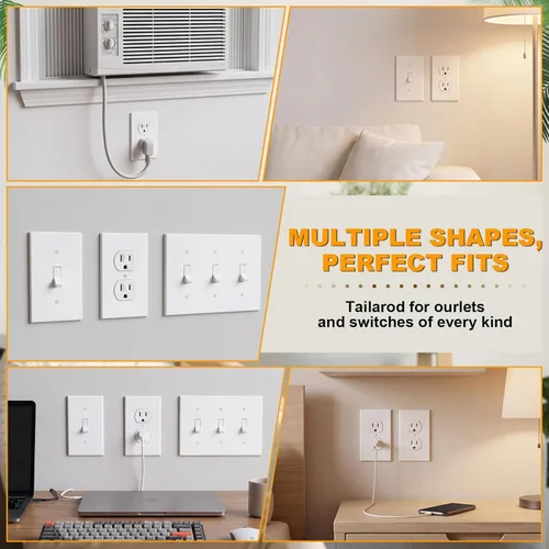 Miniatura 6 de Tondiamo 46 Paquetes de Almohadillas de Aislamiento para Tomacorrientes, Selladores de Placas de Pared para Ahorro de Energía Eléctrica, Aislamiento