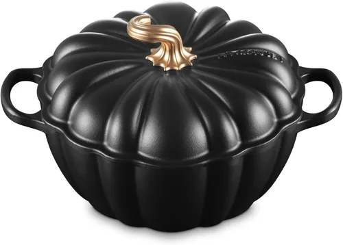 Le Creuset Cocotte de calabaza de hierro fundido esmaltado, 4 cuartos de galón., regaliz