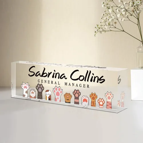 Miniatura 13 de Placa de nombre personalizada para escritorio, placa de nombre de escritorio personalizada, regalos de agradecimiento a los empleados, accesorios