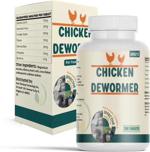 Jmxu's Desparasitante de pollo, desparasitante de aves de corral de fórmula natural, protege el pollo medicamento para gallinas ponedoras, pollos,