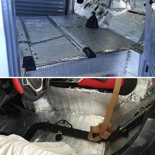 Miniatura 5 de Alfombrilla amortiguadora de sonido de coche de 200 mil 36.16 pies cuadrados, aislamiento de ruido y escudo térmico, celda cerrada, espuma