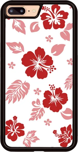Miniatura 17 de Funda para iPhone 8 Plus y iPhone 7 Plus, linda funda Kawaii azul hibisco hawaiano floral estética floral para niñas preppy mujeres