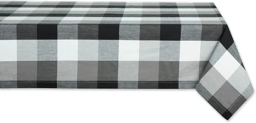 Miniatura 14 de DII Tri-Color Check Collection - Juego de servilletas 100% algodón, 20 x 20 pulgadas, color negro, 6 piezas