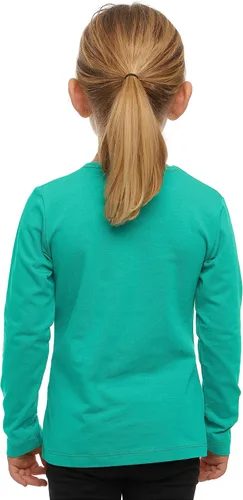 Miniatura 3 de Camisas básicas de manga larga para niñas, de algodón turco, cuello redondo, ropa de moda