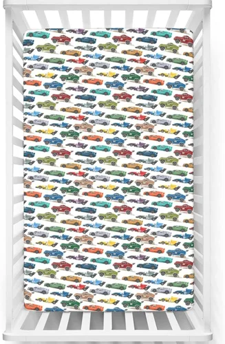 Miniatura 8 de Sábanas bajeras ajustables con temática de vaca, sábanas portátiles para minicuna de material ultra suave, sábana para colchón de cuna o sábana