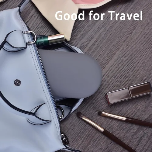 Miniatura 5 de Muf Funda portátil 2 en 1 para lentes de contacto y funda para anteojos, diseño de doble uso con espejo integrado, pinzas y botella de solución