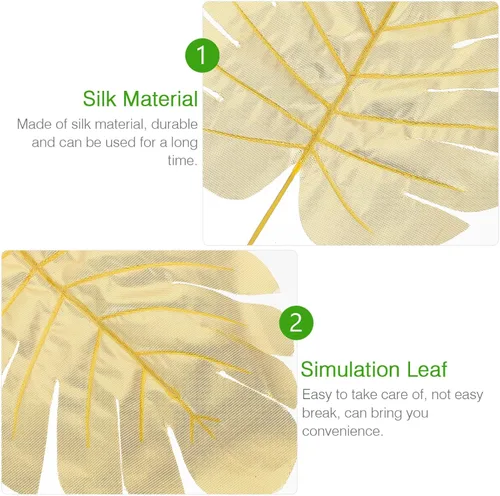 Miniatura 3 de GANAZONO 12 piezas de hojas de Monstera artificiales de simulación de hojas de tortuga para decoración del hogar, suministros para colgar
