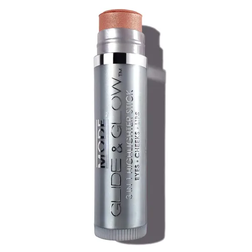 Miniatura 12 de MODE Glide & Glow - Resaltador 3 en 1, color cremoso, rubor en barra de maquillaje, brillo brillante de larga duración para ojos, mejillas, labios