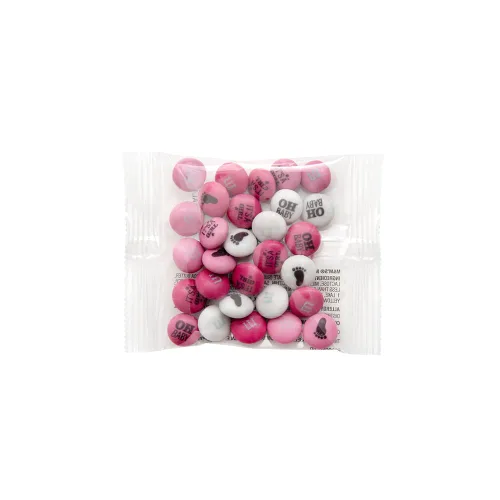 Miniatura 3 de M&M’S World Favors de Chocolate al Leche para Niñas, 20 Paquetes de 0.75oz cada uno con M&M’S Rosados y Blancos para Fiestas de Revelación