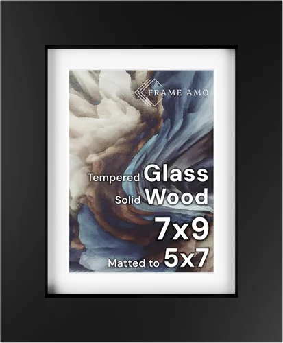Miniatura 98 de Frame Amo Marco de póster de madera maciza de 13 x 19 pulgadas, color natural, tapete blanco para imagen de 11 x 17 pulgadas, parte frontal