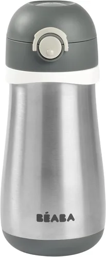 Miniatura 9 de BEABA - Botella de agua para niños con aislamiento de acero inoxidable, termo con boquilla a prueba de derrames y parte superior cerrada, perfecta