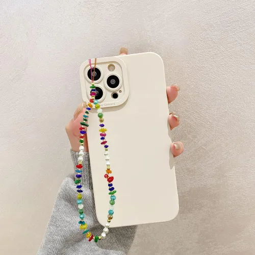 Miniatura 2 de 6 dijes con cuentas para teléfono, correas con cuentas de frutas, estrellas, perlas falsas y arcoíris, cadenas de teléfono con cuentas para cámara